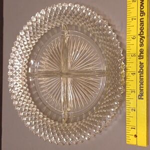 Anchor Hocking 8" Miss America Clear 4 Part Relish Dish